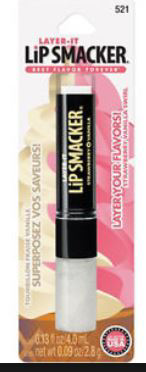 slide 1 of 1, Lip Smacker Layer It Strawberry Vanilla Swirl Lip Gloss, 0.09 oz