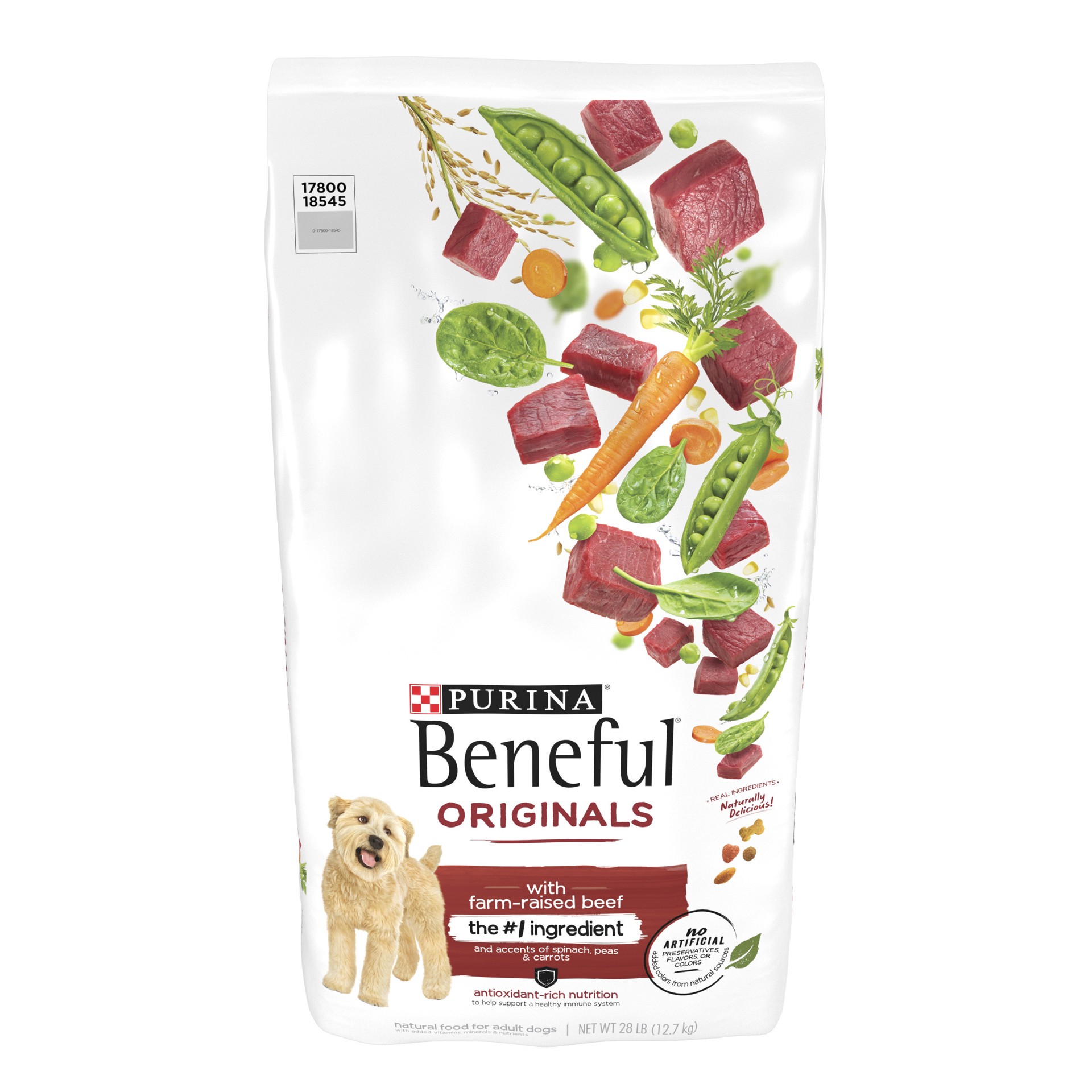 slide 1 of 9, Beneful Purina Beneful Originals With Farm-Raised Beef, With Real Meat Dog Food, 28 lb