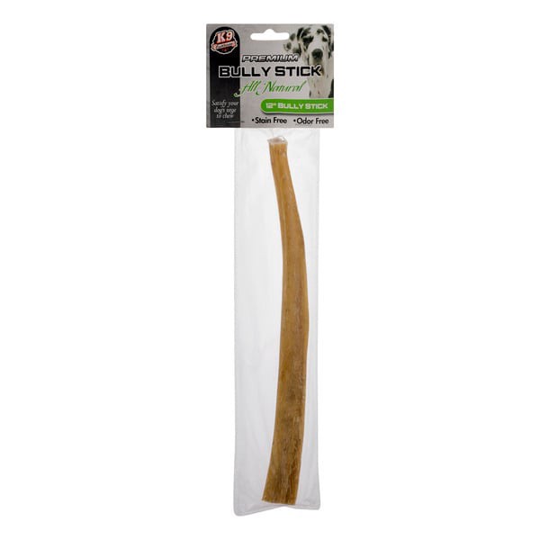 slide 1 of 1, K9 Cookhouse All Natural Premium Bully Stick Dog Chew 12 Inch, 1 ct