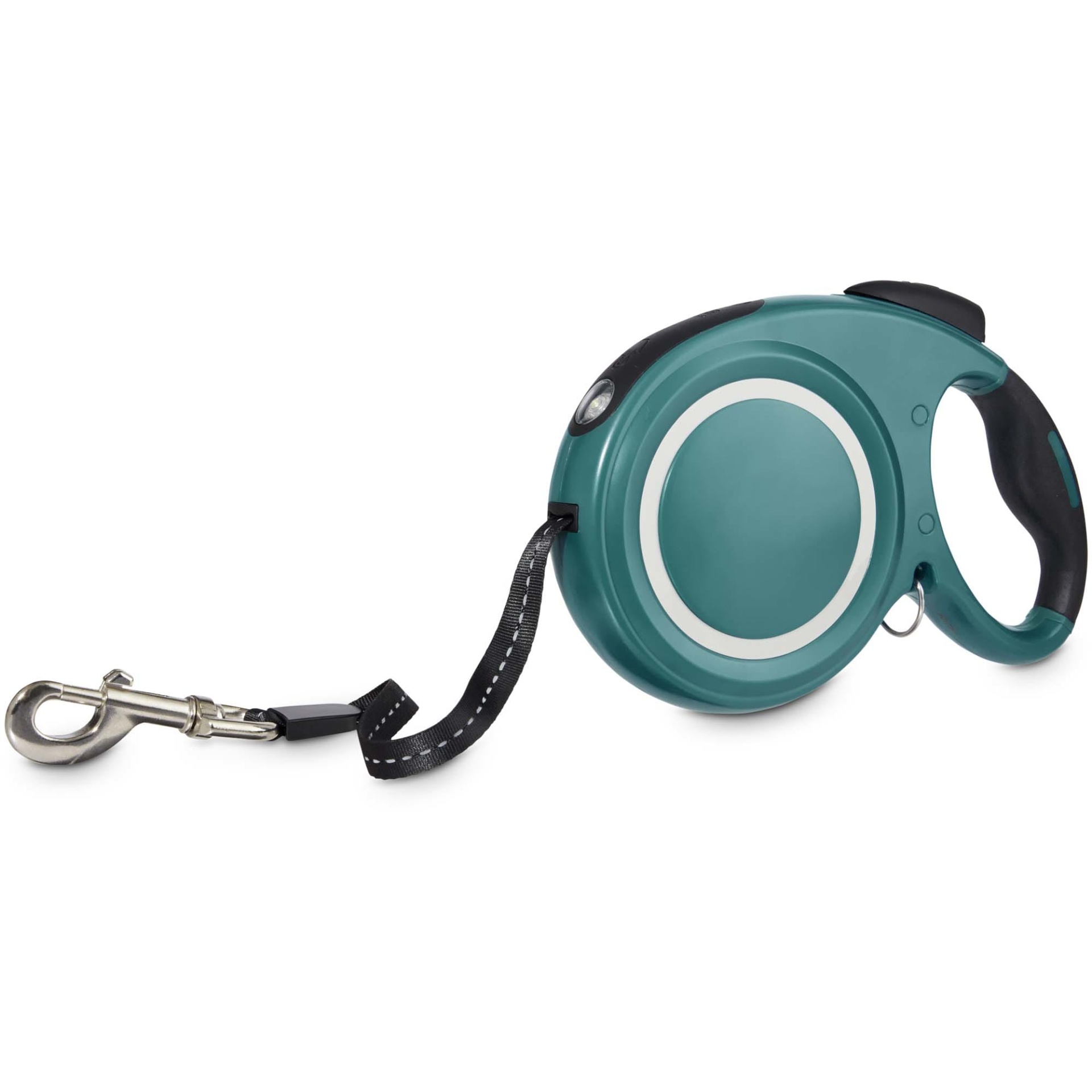 slide 1 of 1, Good2Go Teal Retractable Lead With Flashlight For Dogs, MED