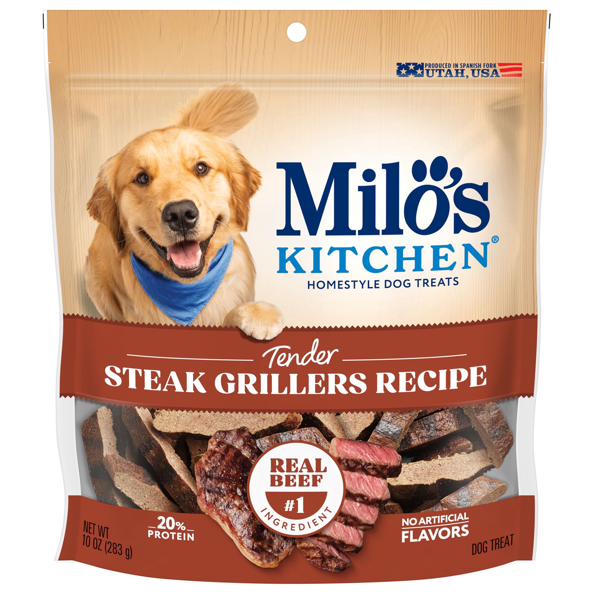 slide 1 of 5, Milo's Kitchen Milo''s Kitchen Steak Grillers Recipe Dog Treats, 10 Oz. Bag, 10 oz