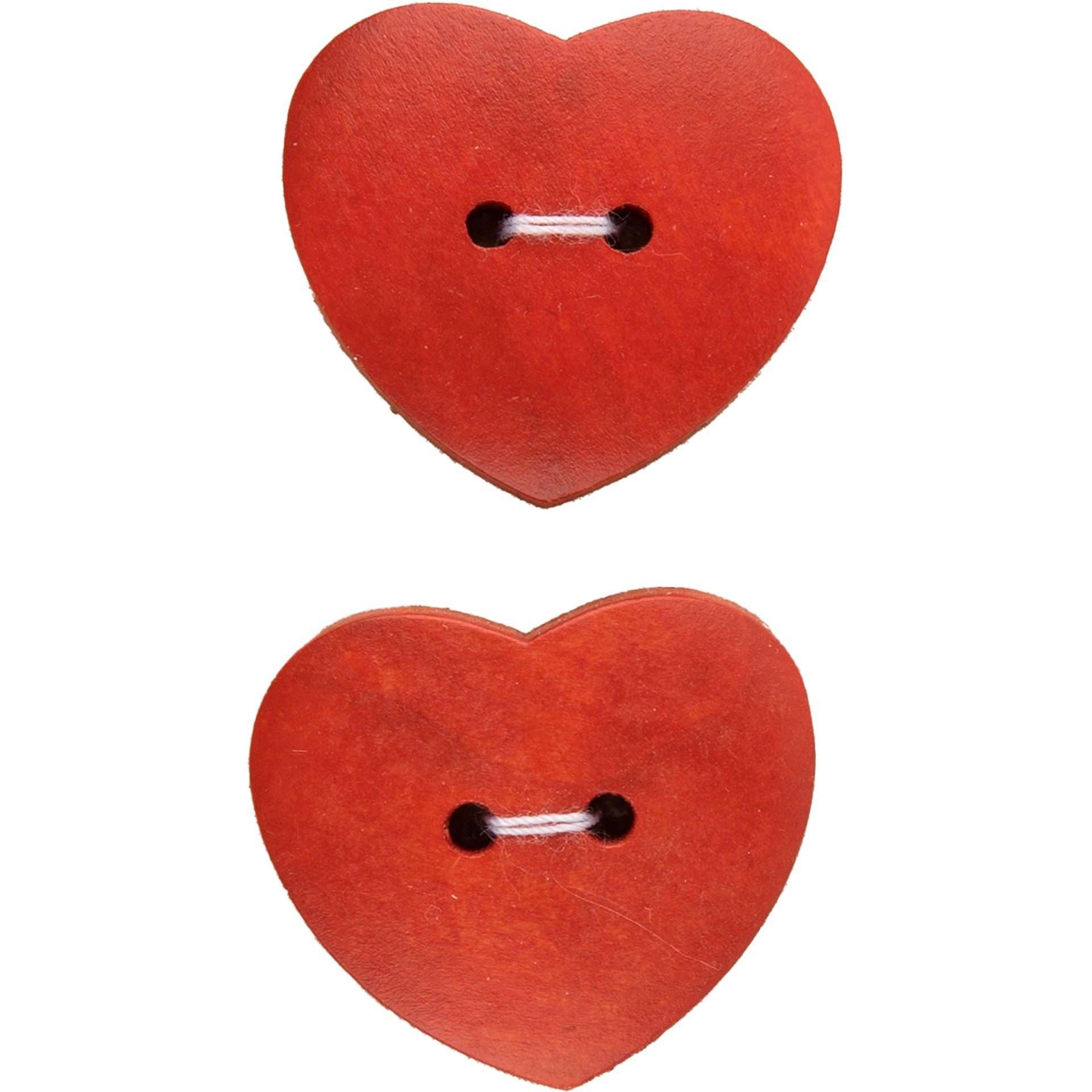 slide 3 of 3, Blumenthal Lansing Organic Elements 1" Rustic Red Heart-Shaped Wood Buttons, 2ct., 2 ct