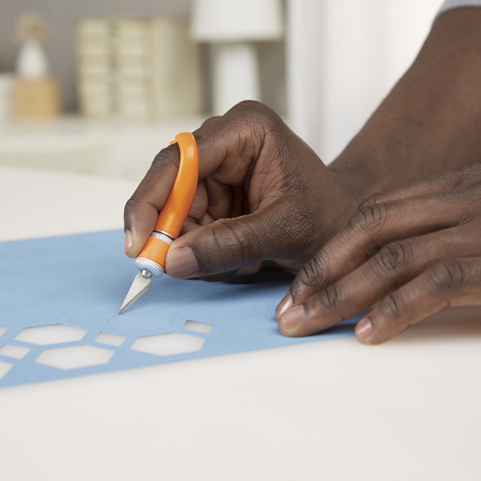 slide 5 of 5, Fiskars Softgrip Fingertip Loop Detail Knife, 1 ct