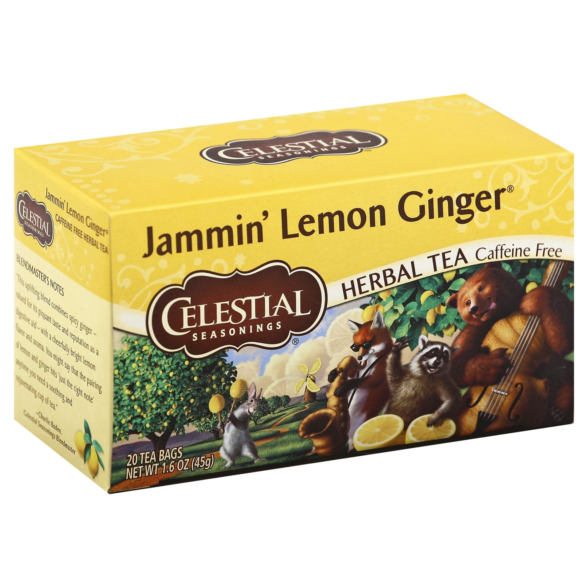 slide 1 of 4, Celestial Seasonings Tea Herbal Lemon Ginger Jammin - 20 ct, 20 ct