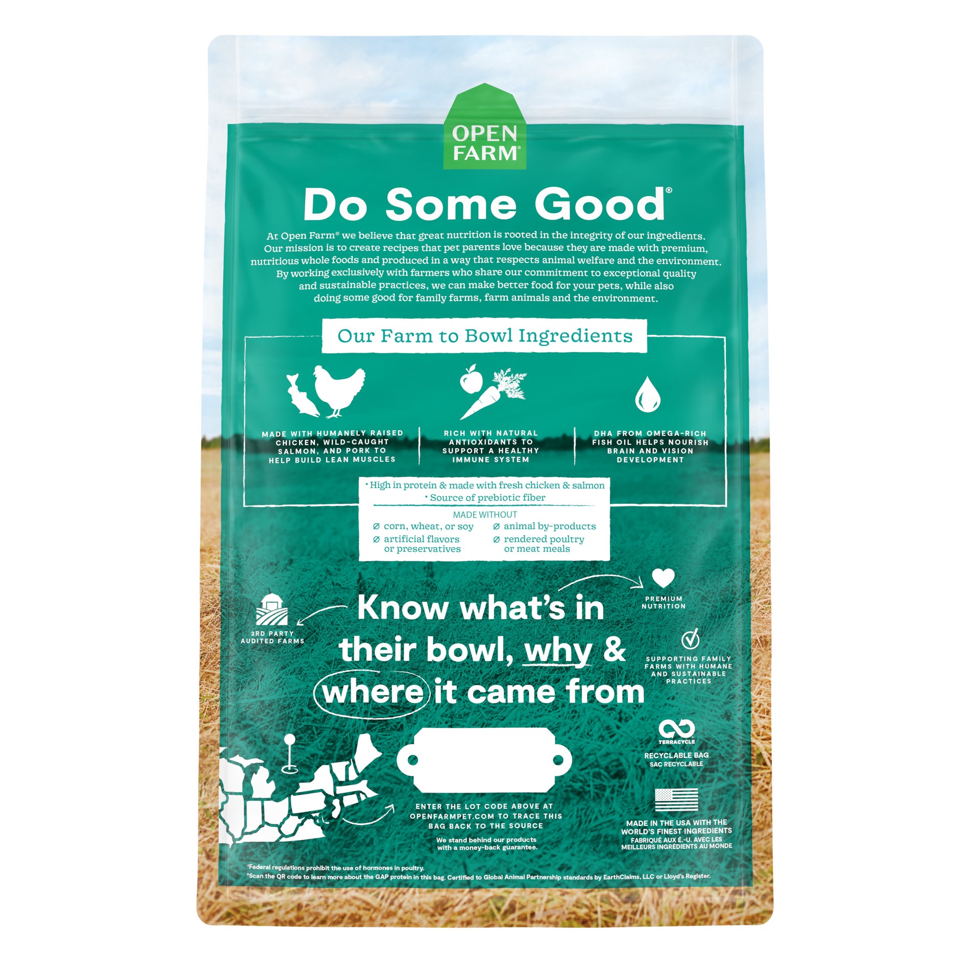 slide 2 of 2, OPEN FARM Puppy Recipe Grain Free Kibble for Dogs 4 lb, 4 lb