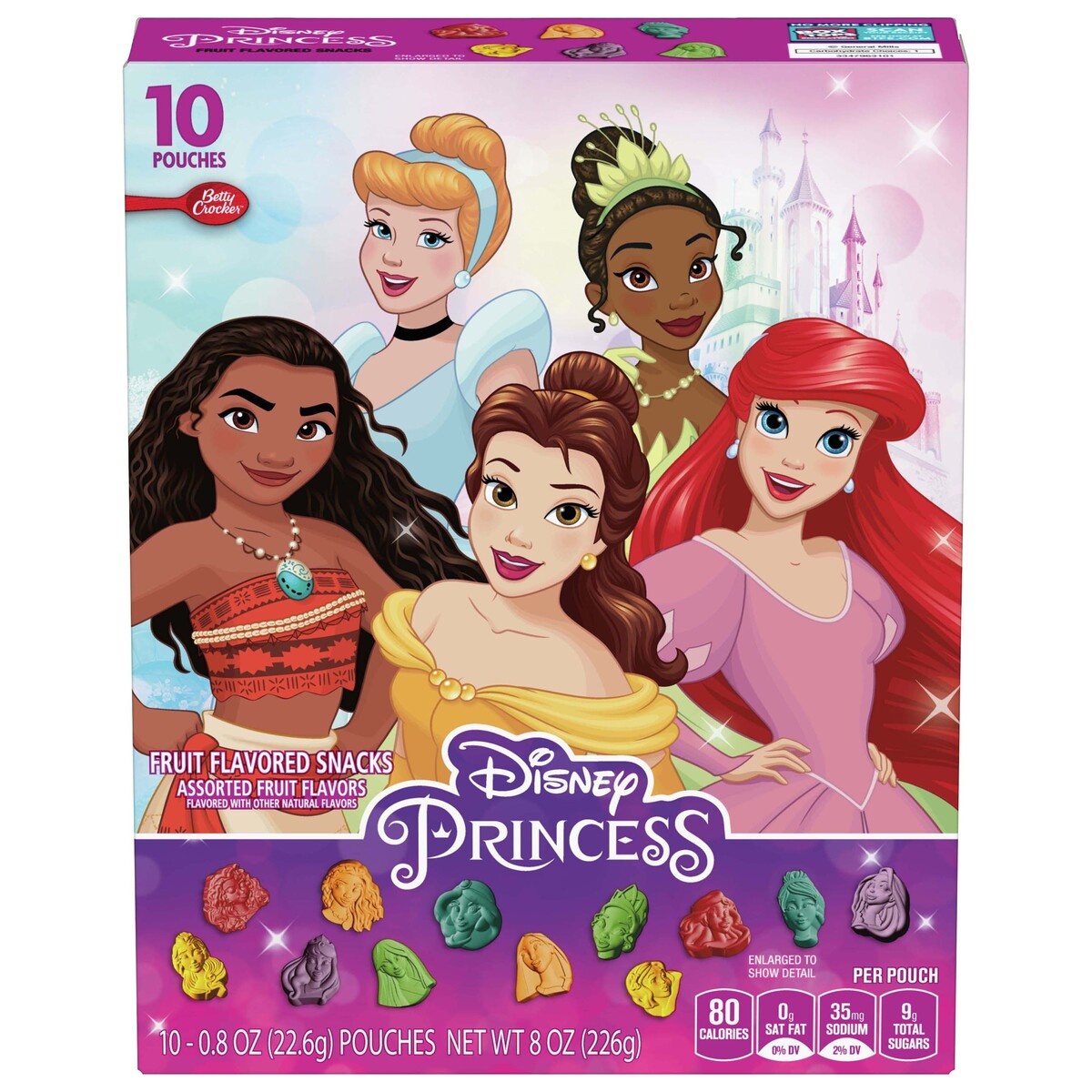 slide 1 of 9, Betty Crocker Disney Princess Assorted Fruit Flavors Fruit Flavored Snacks 10 ea, 10 ct