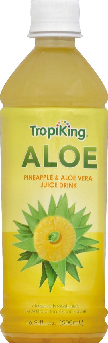slide 1 of 4, Tropiking Juice Drink Pineapple & Aloe Vera Bottle- 16.9 oz, 16.9 fl oz