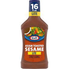 slide 1 of 1, Kraft Reduced Fat Asian Toasted Sesame Dressing, 16 fl oz Bottle, 16 fl oz