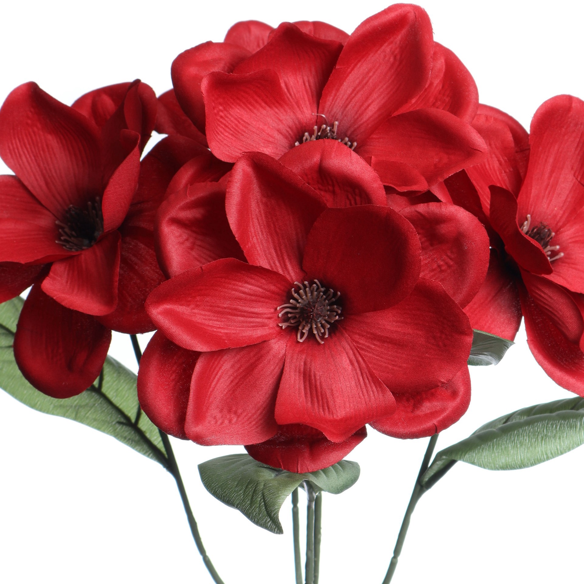 slide 2 of 3, 12" Burgundy Magnolia Water Resistant Bush By Ashland, 12 in x 7 in x 18 in