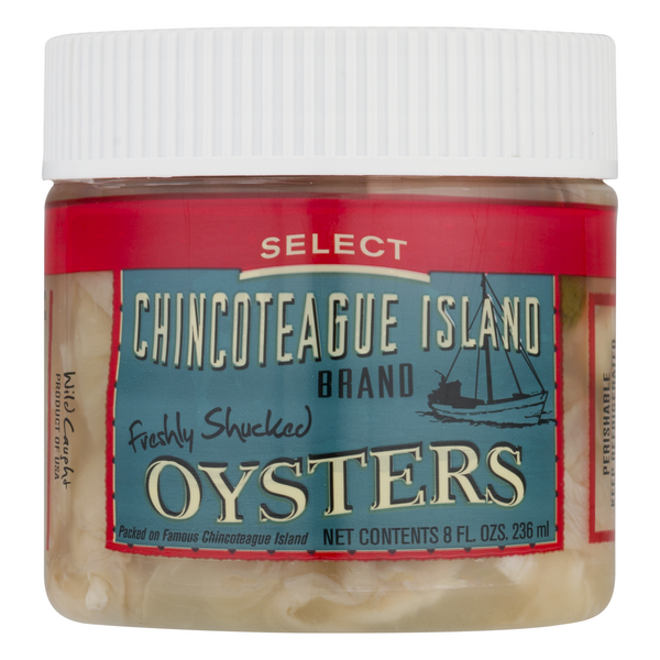 slide 1 of 1, Baltimore Clam & Oyster Co. Wild Caught Shucked Select Oysters Fresh, 8 oz