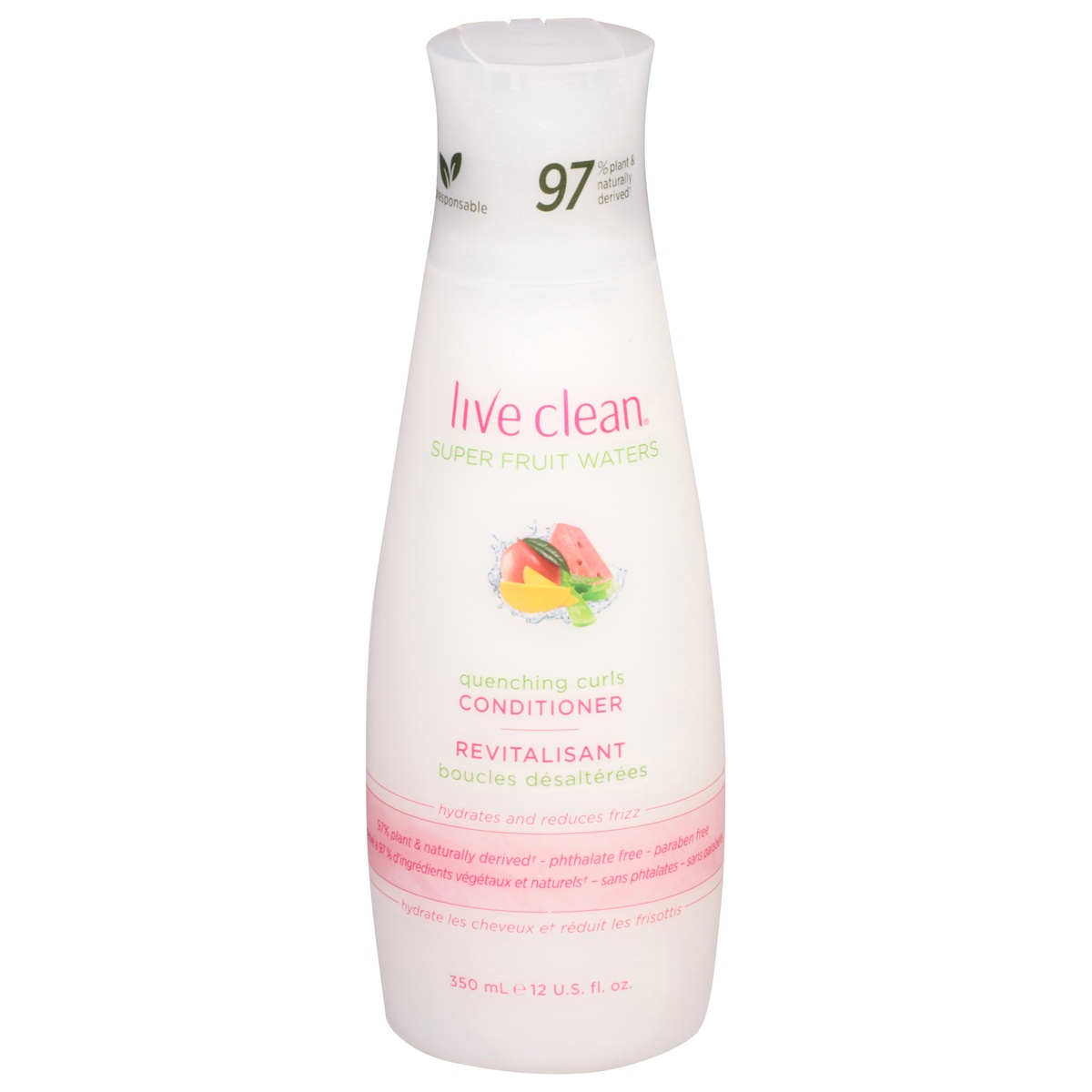 slide 1 of 10, Live Clean Super Fruit Waters Quenching Curls Conditioner, 12 fl oz