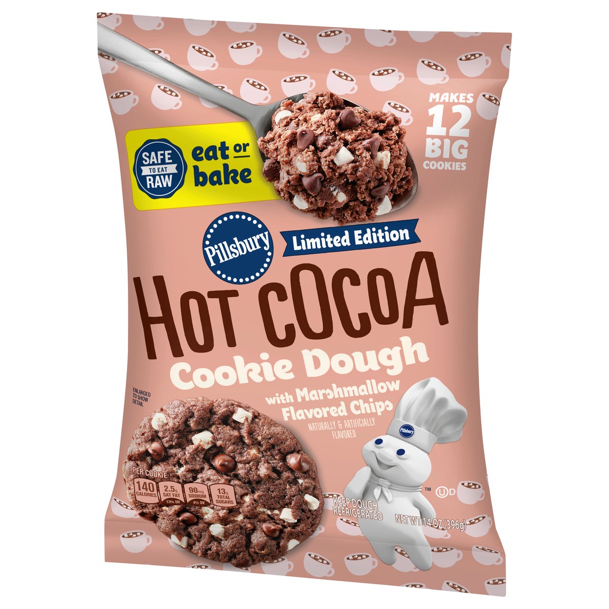 slide 6 of 9, Pillsbury Hot Cocoa Cookie Dough 14 oz, 14 oz