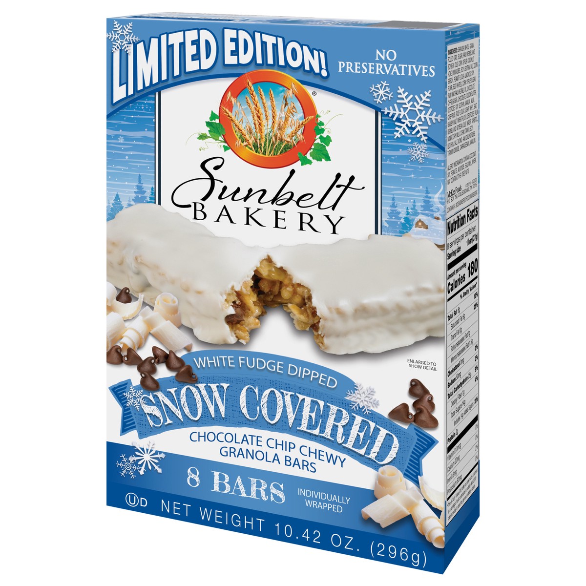 slide 3 of 9, Sunbelt Bakery Chewy Granola Bars, Sunbelt Bakery Family Pack Snow Covered Chocolate Chip, 8 ct