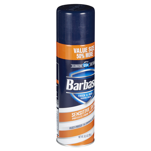 slide 24 of 29, Barbasol Sensitive Skin Shaving Cream Value Size, 10.5 oz