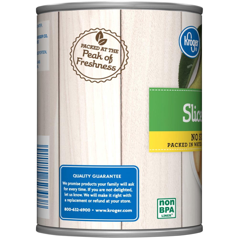 slide 3 of 4, Kroger No Sugar Added Sliced Pears, 14.5 oz