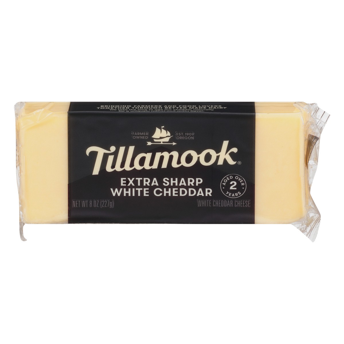 slide 1 of 1, Tillamook Extra Sharp White Cheddar Cheese Block, 8 oz