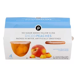 Publix No Sugar Added Diced Yellow Cling Peaches