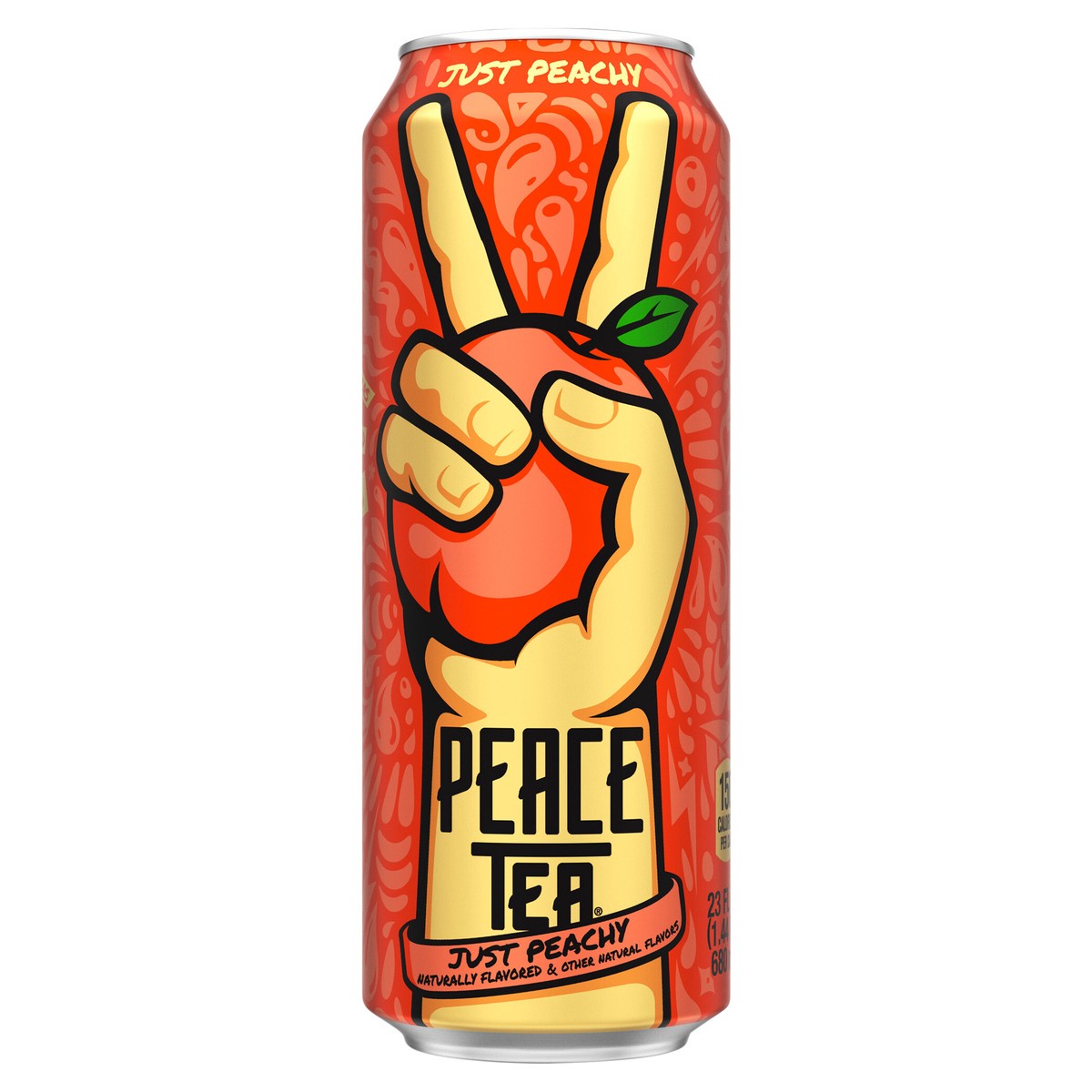 slide 1 of 5, Peace Tea Just Peachy Can- 23 fl oz, 23 fl oz