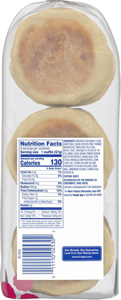 slide 5 of 5, Kroger Sourdough English Muffins, 6 ct; 12 oz