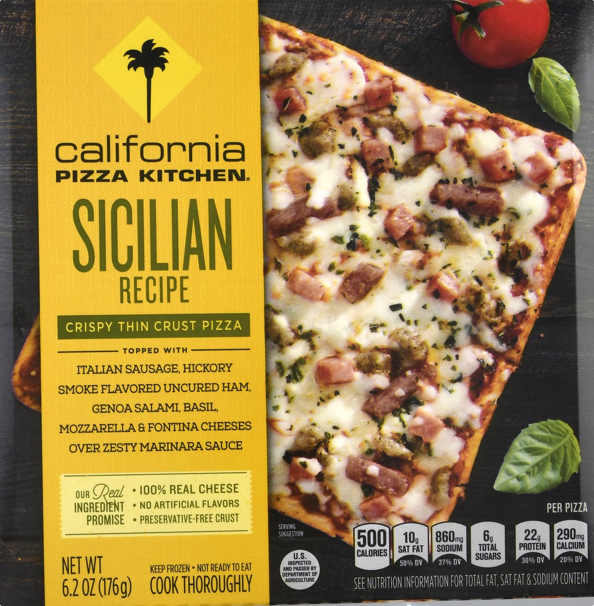 slide 5 of 6, California Pizza Kitchen Sicilian Recipe Crispy Thin Crust Pizza, 5 oz