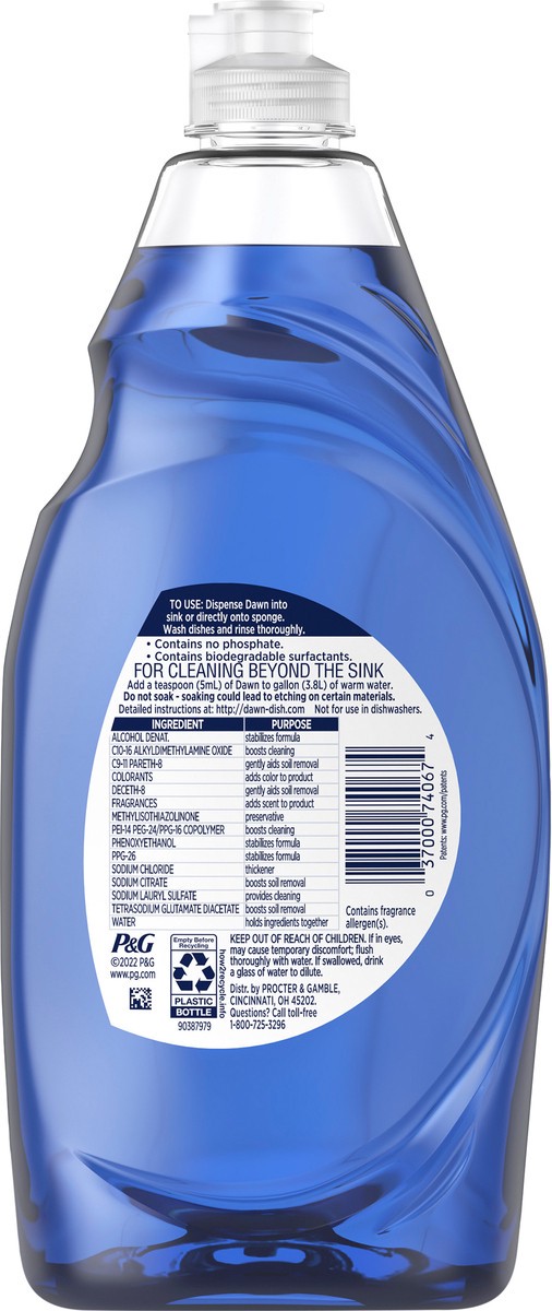 slide 3 of 3, Dawn Platinum Dish Soap, Dishwashing Liquid, Fresh Rain, 24 Fl Oz, 1.5 pt