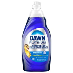 Dawn Platinum Dish Soap, Dishwashing Liquid, Fresh Rain, 24 Fl Oz