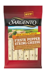Sargento Fiesta™ Pepper String Cheese Natural Cheese Snacks, 12-pack