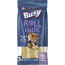 Purina Busy Rawhide Small/Medium Breed Dog Bones, Rollhide
