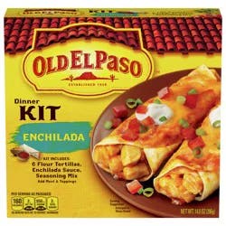 Old El Paso Enchilada Dinner Kit With Flour Tortillas, Enchilada Sauce & Seasoning Mix, 14 oz.
