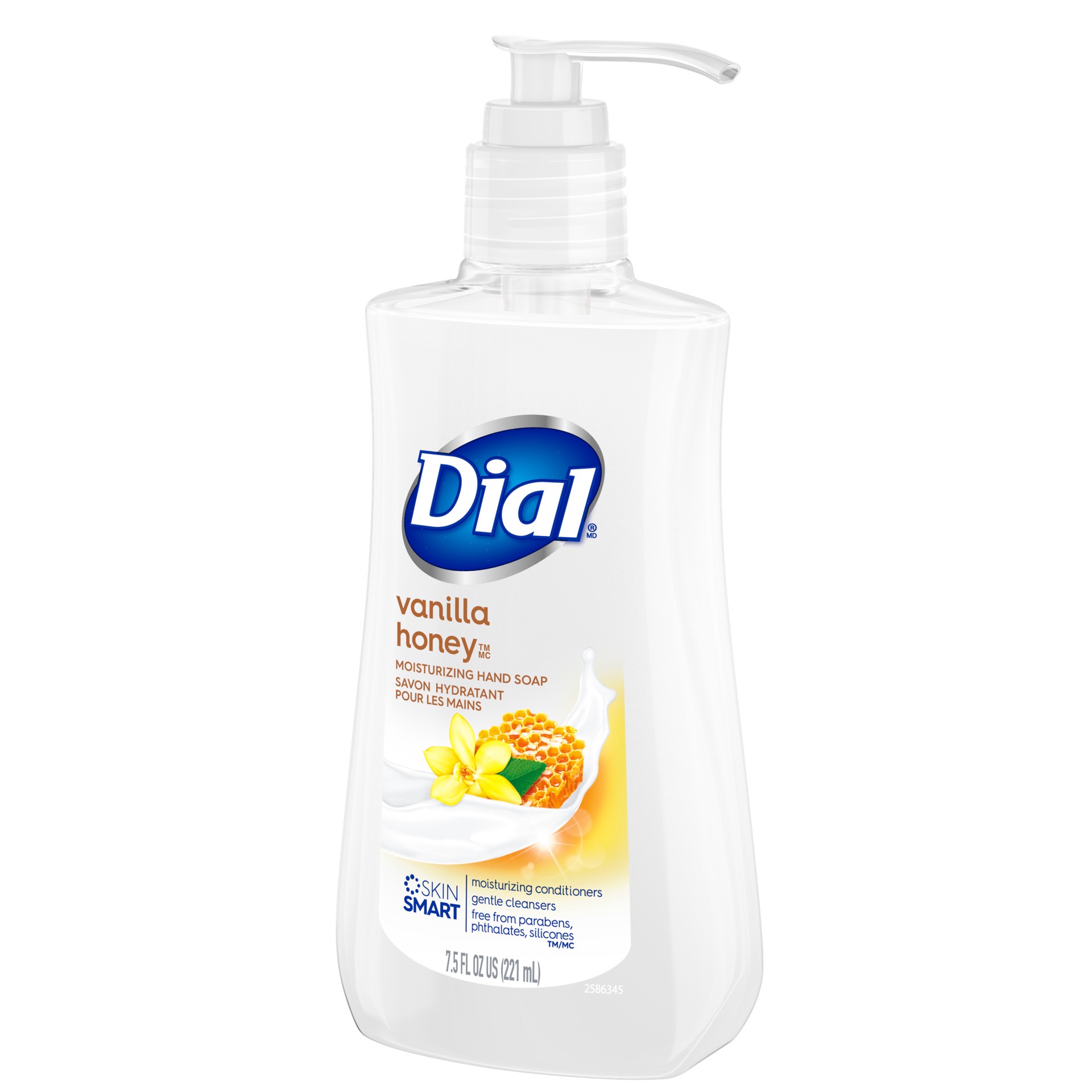 slide 3 of 5, Dial Liquid Hand Soap, Vanilla Honey, 7.5 fl oz, 7.5 oz