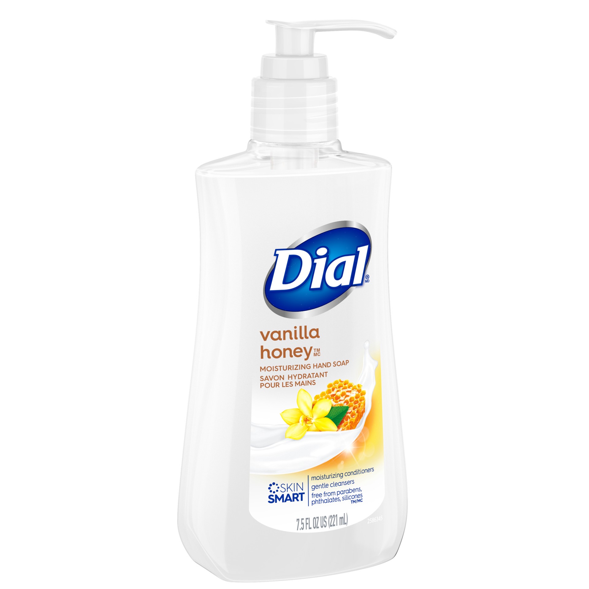 slide 4 of 5, Dial Liquid Hand Soap, Vanilla Honey, 7.5 fl oz, 7.5 oz