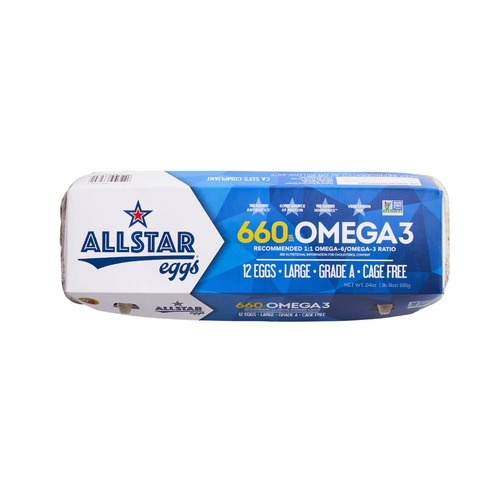 slide 1 of 1, Allstar Products Omega 3 Eggs, 12 ct