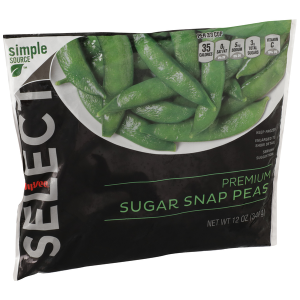 slide 1 of 1, Hy-vee Select Premium Sugar Snap Peas, 12 oz