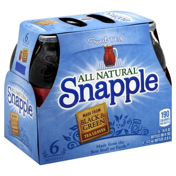 slide 1 of 1, Snapple Sweet Tea, 6 ct