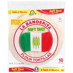La Banderita Soft Taco, 8" Flour Tortillas