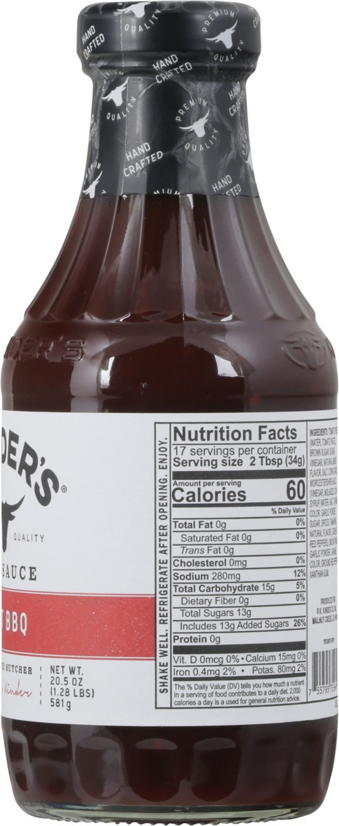 slide 2 of 13, Kinder's Hot BBQ BBQ Sauce 20.5 oz, 20.5 oz