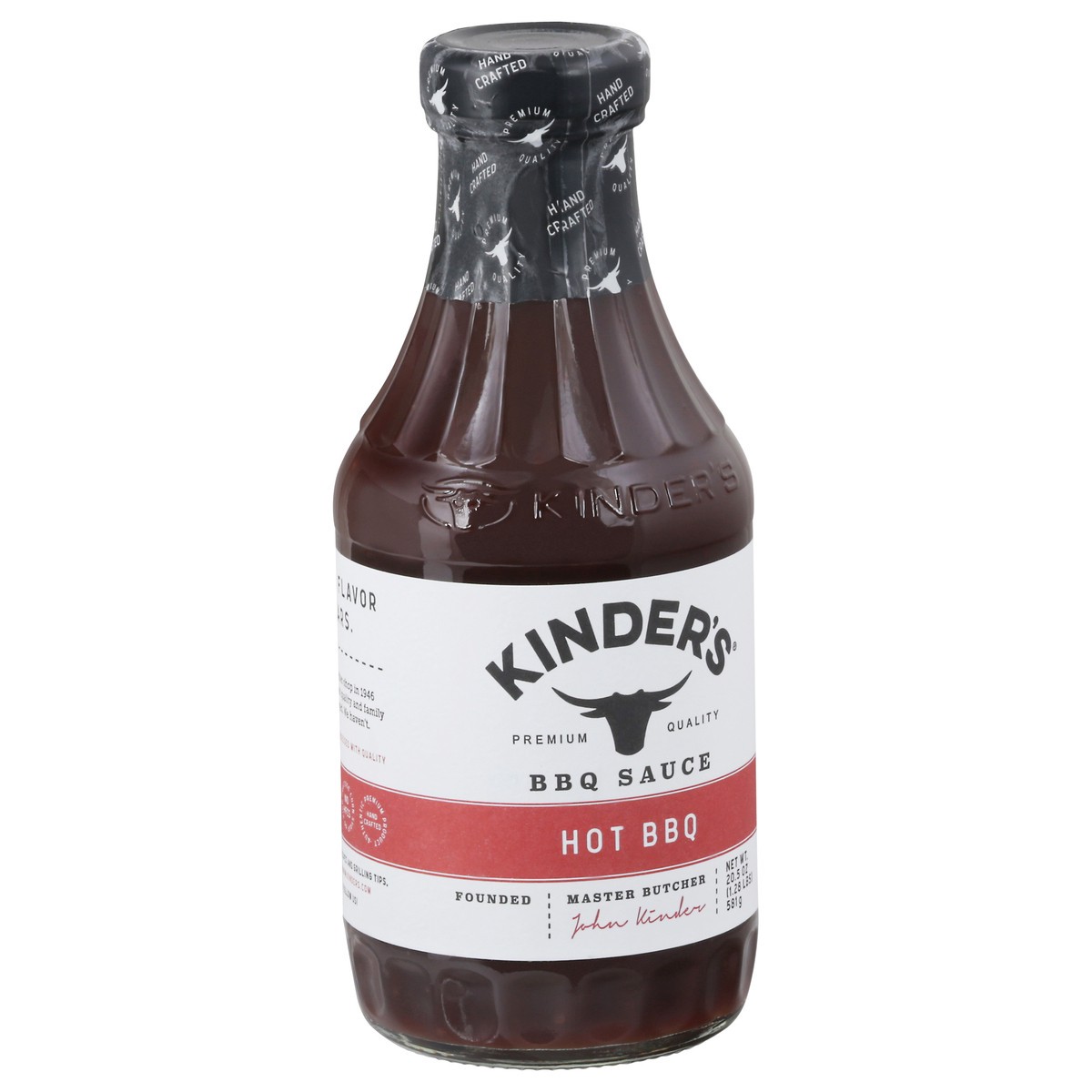 slide 4 of 13, Kinder's Hot BBQ BBQ Sauce 20.5 oz, 20.5 oz