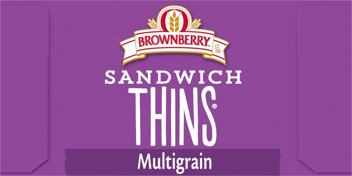 slide 7 of 9, Brownberry Multigrain Sandwich Thins, 6 Rolls, 12 oz, 6 ct