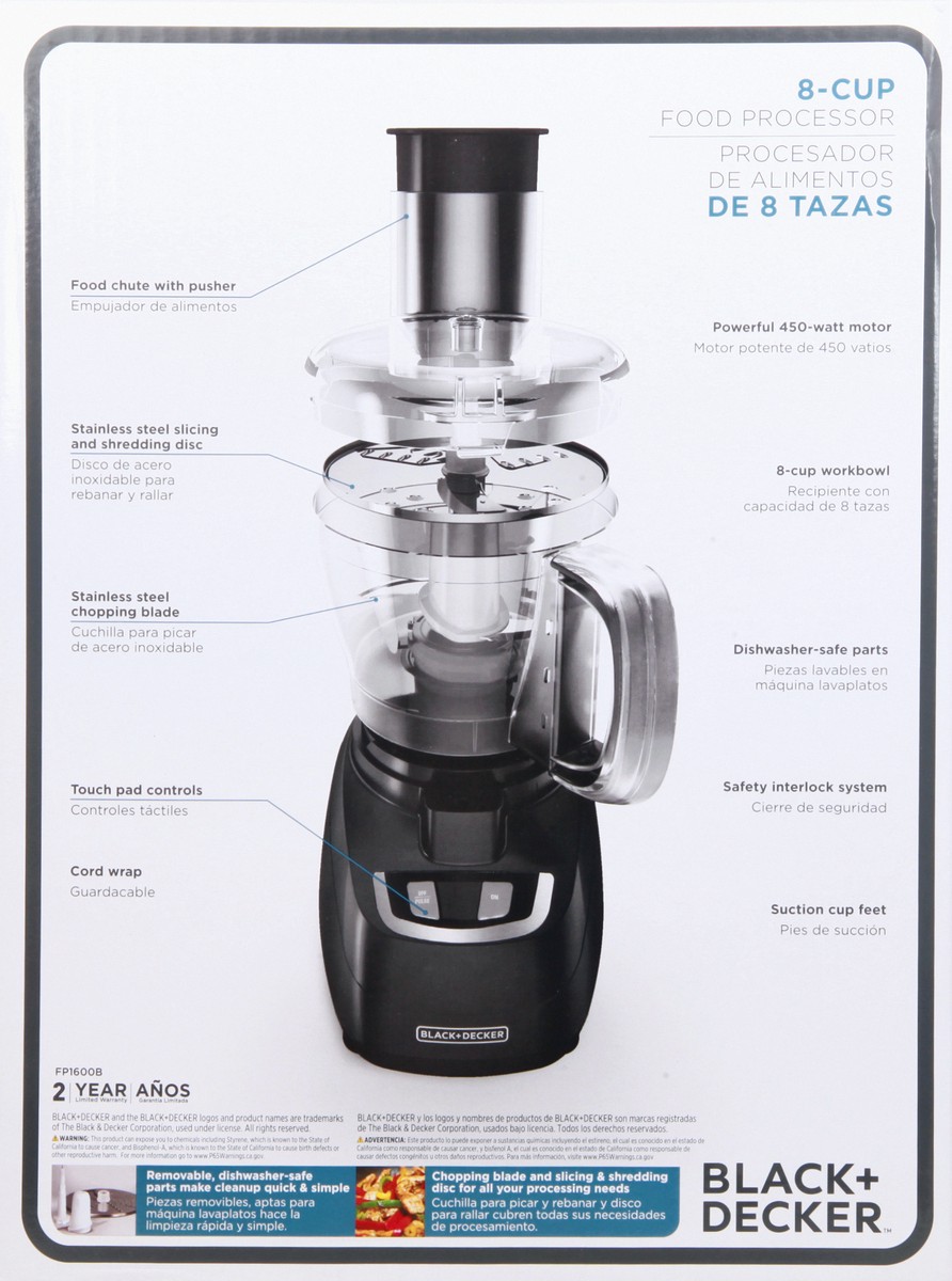 slide 2 of 11, BLACK+DECKER Black + Decker Food Processor 8 Cups, 1 ct