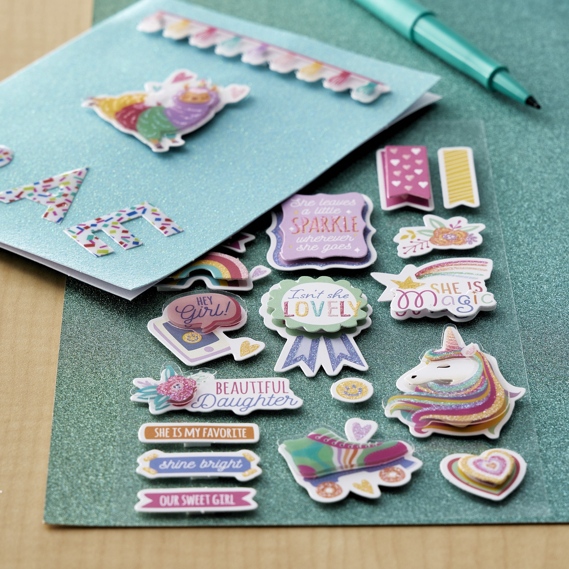 slide 2 of 4, Daughter Family Stickers By Recollections, 3.8 in x 7 in