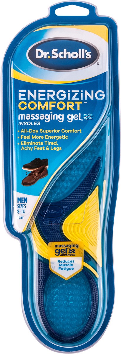 slide 5 of 7, Dr. Scholl's Energizing Comfort with Massaging Gel - Men's Shoe Size 8-14 - 1 Pair, 1 ct