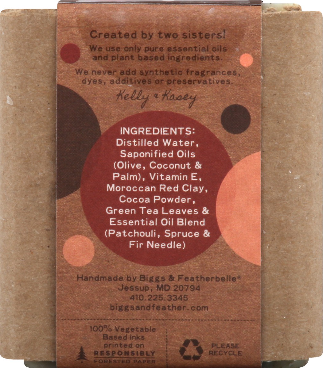 slide 8 of 9, Biggs & Featherbelle Moisturize Grizzly Bar Patchouli & Spruce Soap 3.5 oz, 3.5 oz