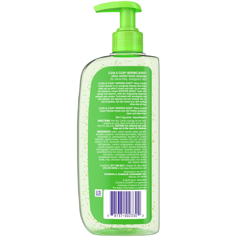 slide 5 of 6, CLEAN & CLEAR MORNING BURST Shine Control Facial Cleanser, 8 Oz, 8 oz