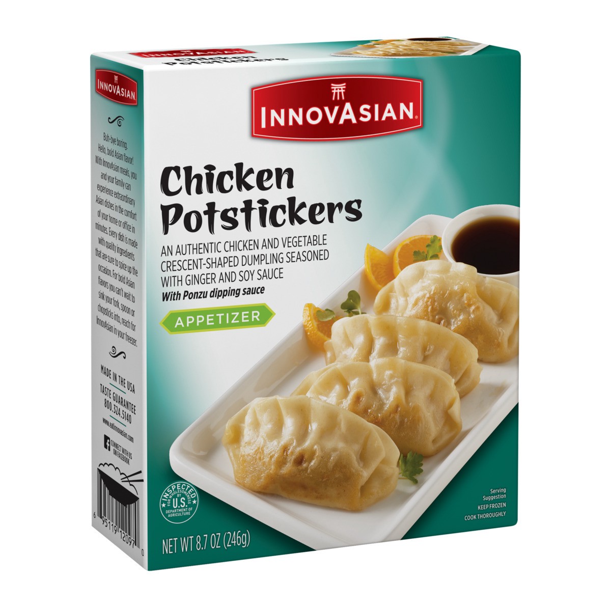 slide 4 of 12, InnovAsian Chicken Potstickers, 8.7 oz