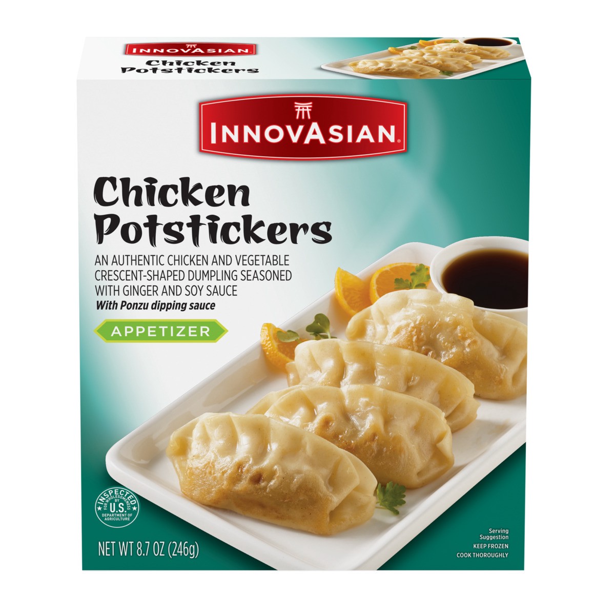 slide 6 of 12, InnovAsian Chicken Potstickers, 8.7 oz