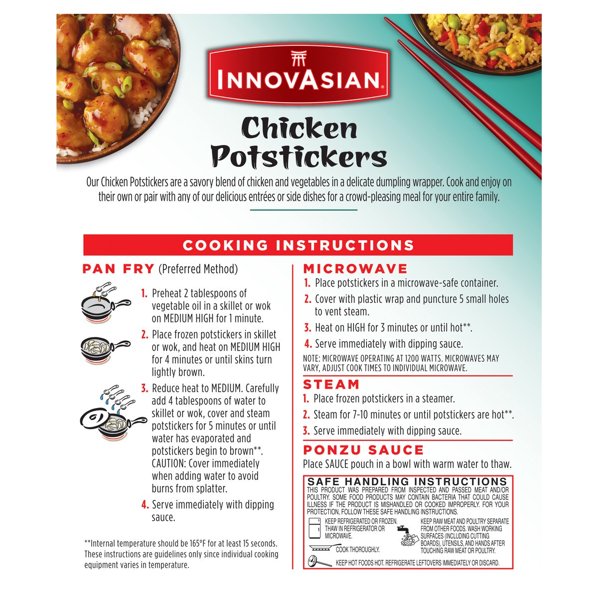 slide 12 of 12, InnovAsian Chicken Potstickers, 8.7 oz