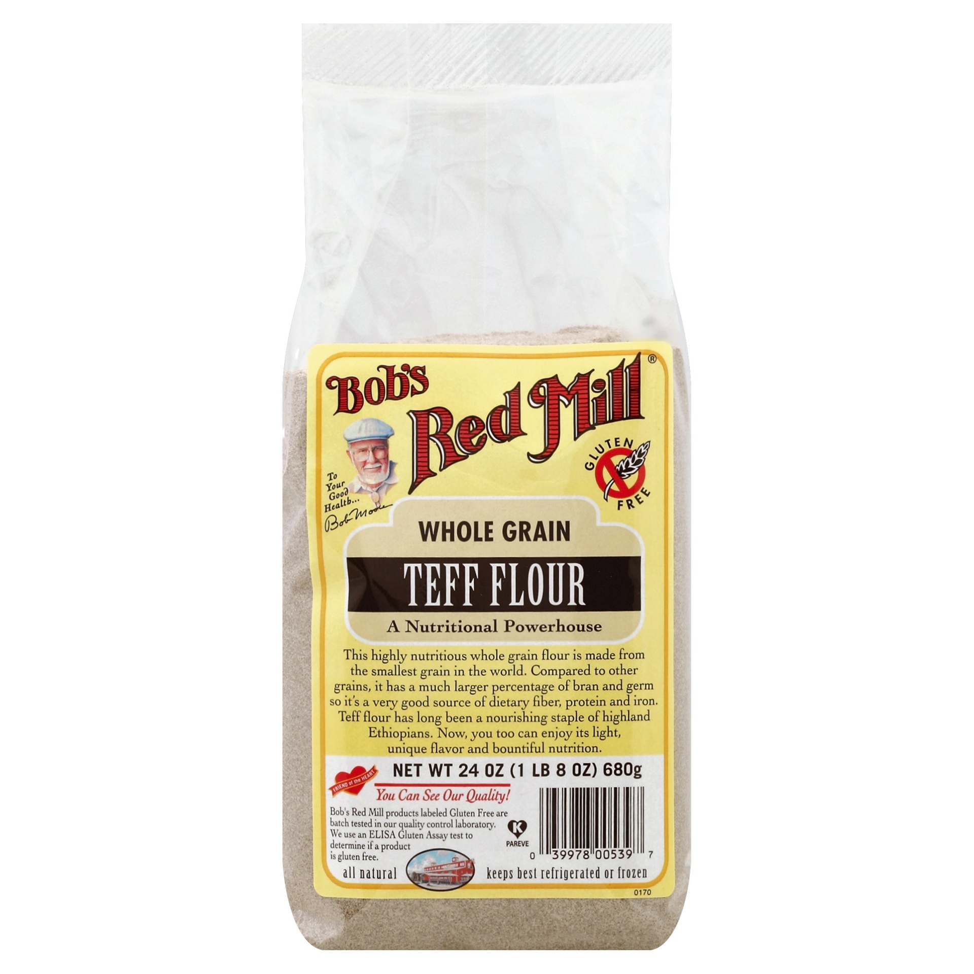 slide 1 of 1, Bob's Red Mill Whole Grain Teff Flour, 24 oz