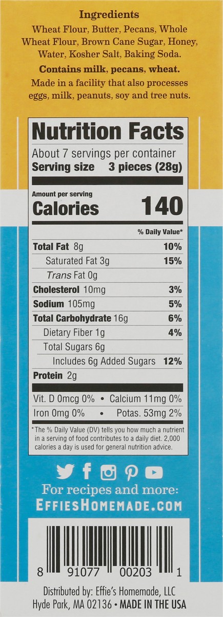 slide 9 of 9, Effie's Homemade Pecan Biscuits, 7.2 oz
