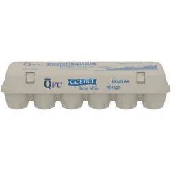 QFC Grade AA Cage Free Large White Eggs - 12 ct