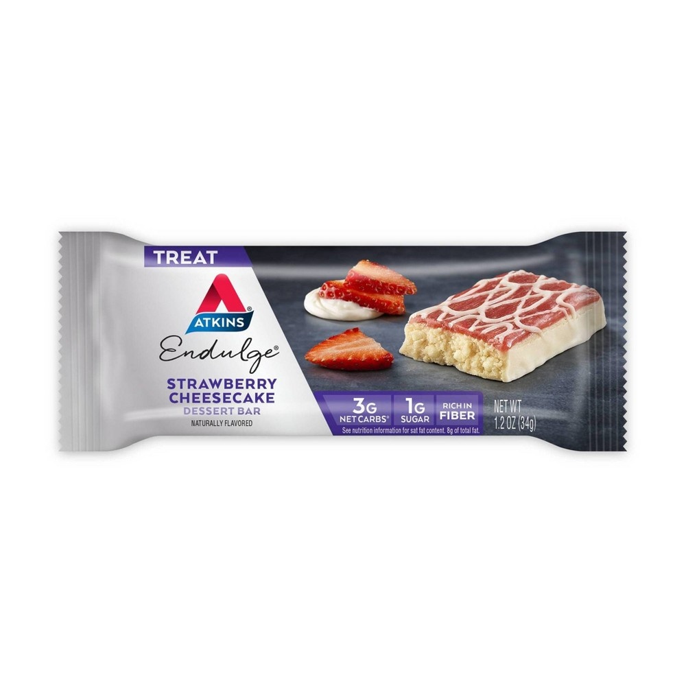 slide 2 of 3, Atkins Endulge Treat Strawberry Cheesecake Dessert Bars, 6 oz